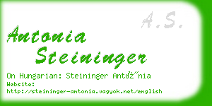 antonia steininger business card